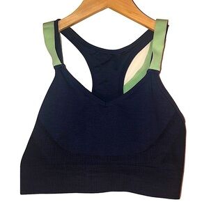 all in motion Navy and Mint Green Sports Bra Size Large